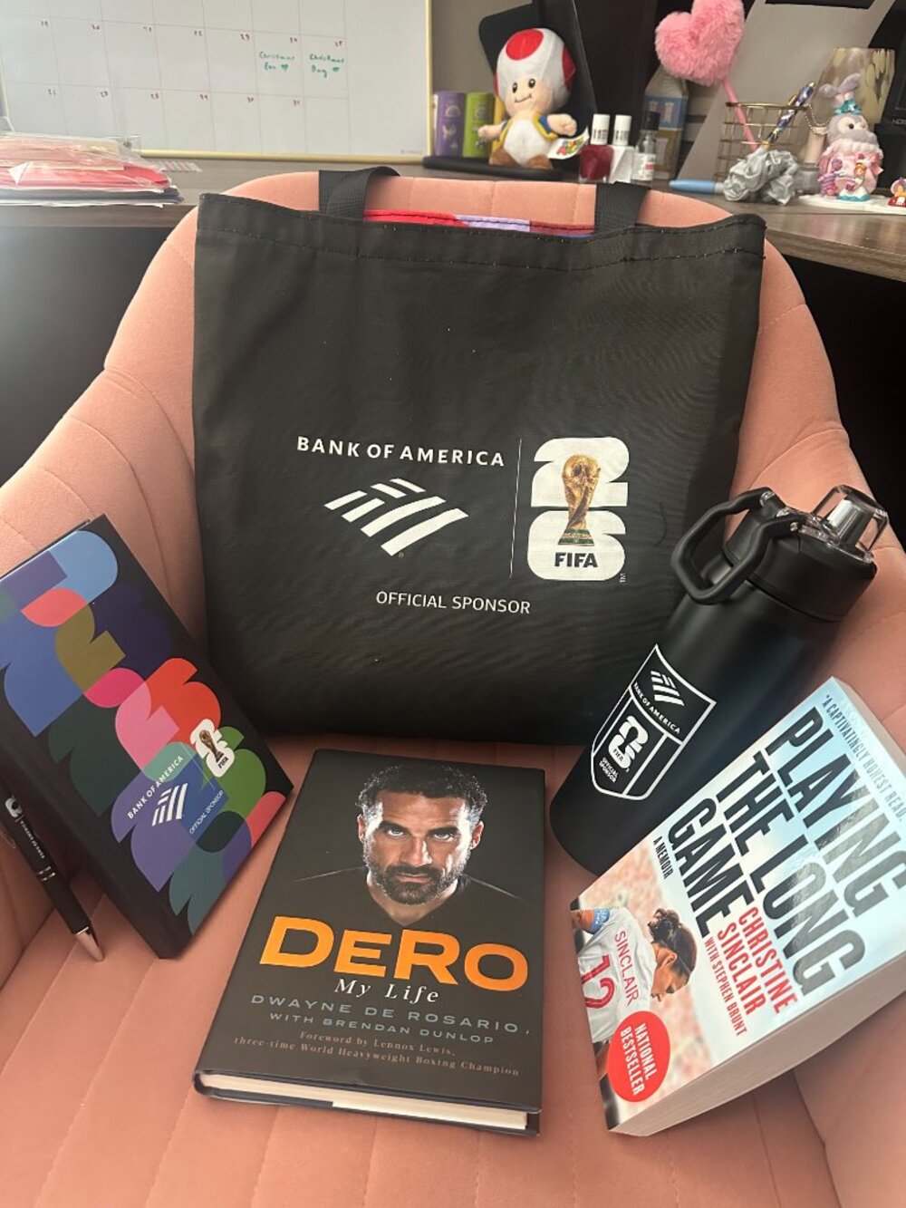 FIFA World Cup Bundle Including 2 Autographed Books, Tote Bag, Water Bottle...
